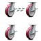 Service Caster 8 Inch Kingpinless Poly on Aluminum Caster Set with Brakes and Swivel Locks SCC SCC-KP30S820-PAR-SLB-BSL-4 - alternate 1